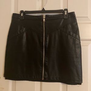 Black mini skirt